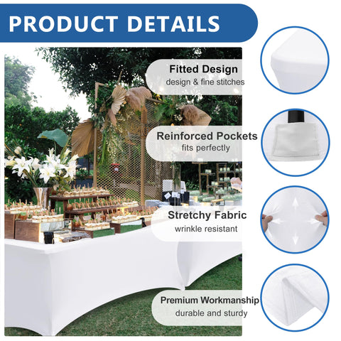Enjoyidea ajuste-preciso con bolsillos-elasticos mantiene la mesa estable.