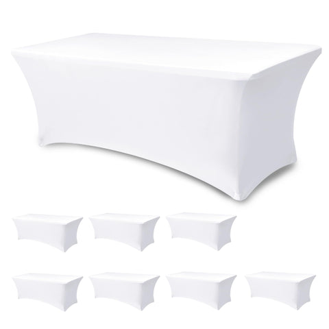Enjoyidea cubre-mesa rectangular 6 pies ofrece ajuste perfecto para eventos.