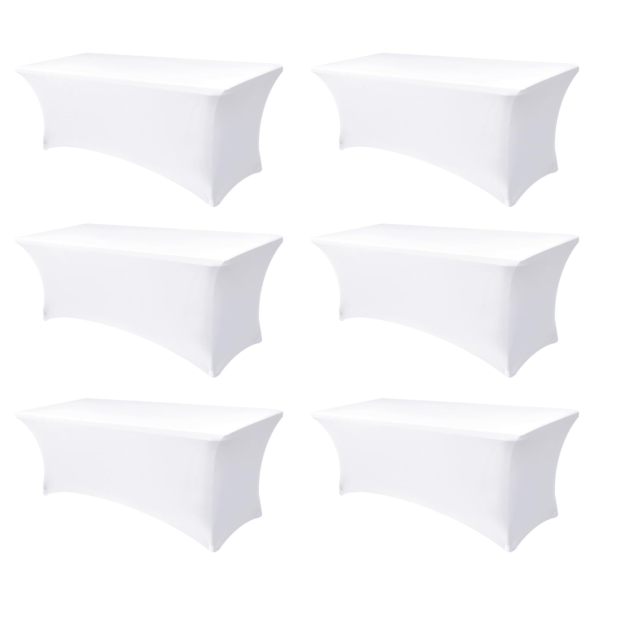 Enjoyidea cubre mesa rectangular seis pies blanco con ajuste perfecto para eventos.