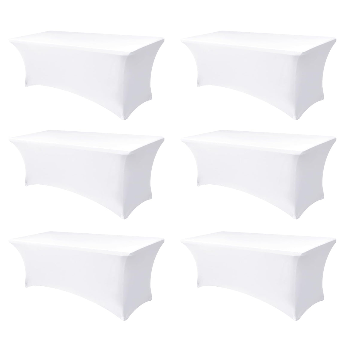 Enjoyidea cubre mesa rectangular seis pies blanco con ajuste perfecto para eventos.