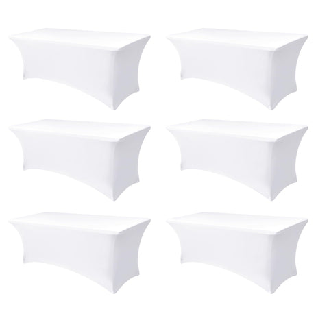 Enjoyidea cubre mesa rectangular seis pies blanco con ajuste perfecto para eventos.