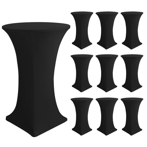 Enjoyidea mantel cóctel elástico negro para mesa redonda 32x43 pulgadas