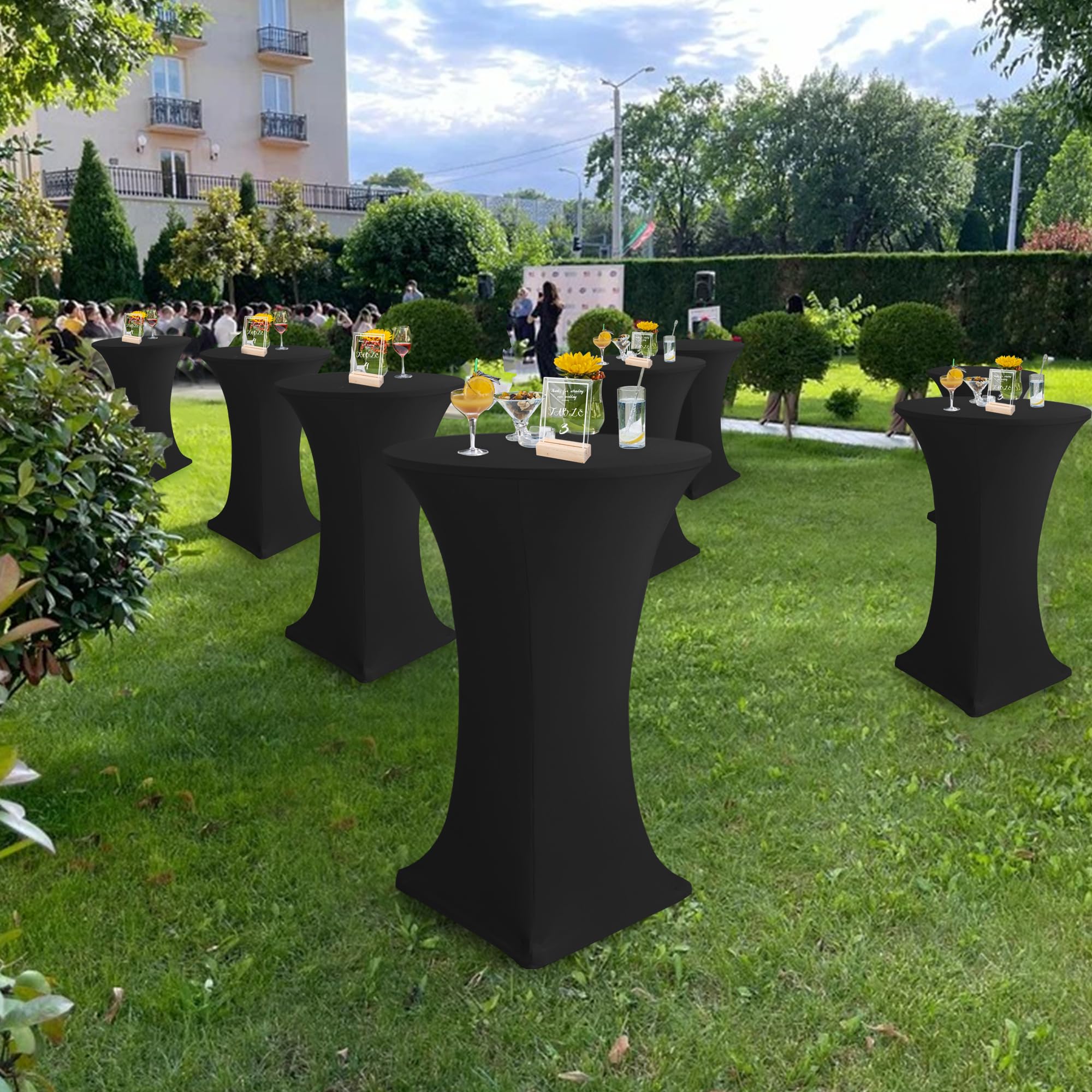 Enjoyidea cubres-mesas instalación fácil negro para fiestas
