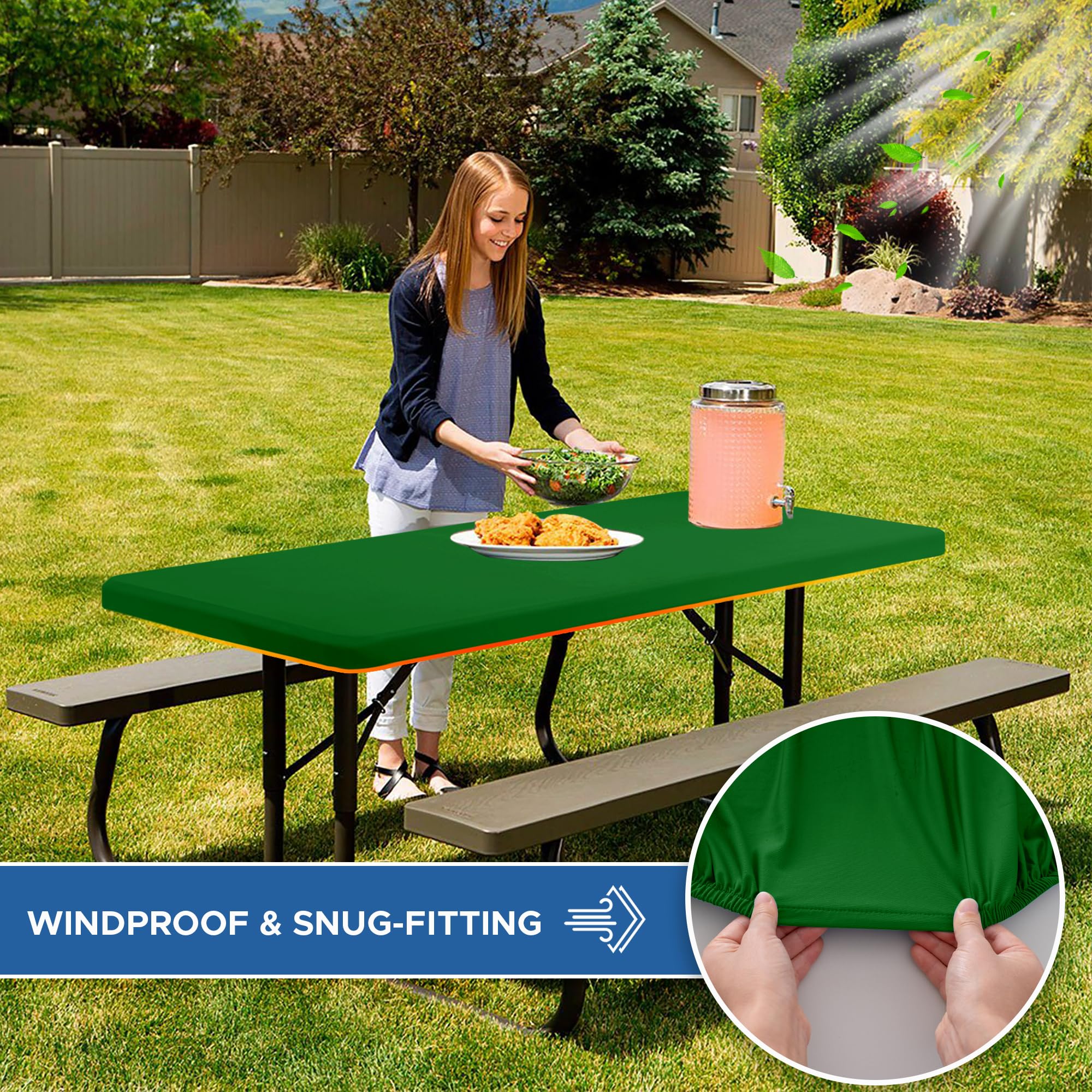Funda para exterior Enjoyidea 6ft, color verde, ideal para picnic.
