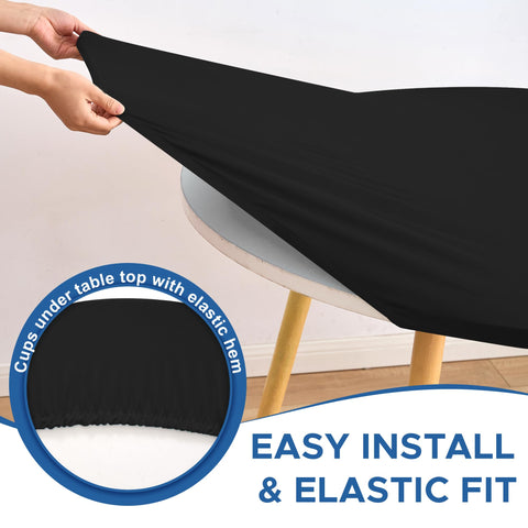 Funda Enjoyidea para mesa redonda, resistente a manchas y fácil de limpiar.