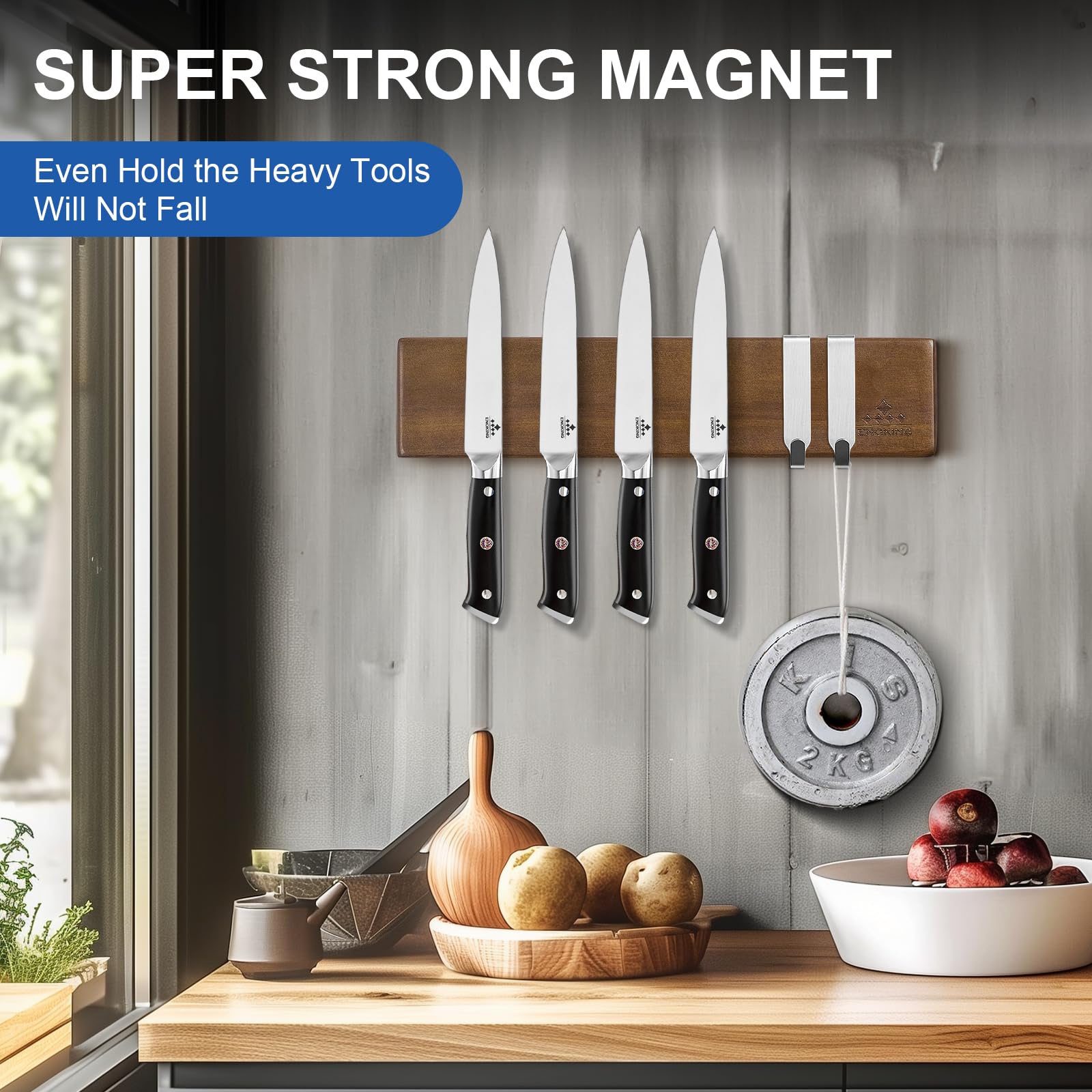 ENOKING protección magnética para cuchillos en cocina, rápido acceso.