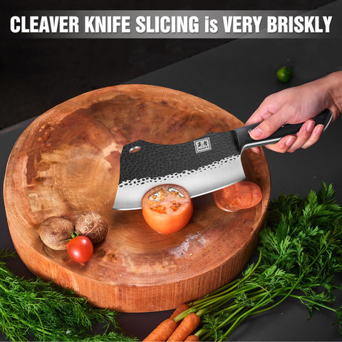 ENOKING cuchillo carnicero 7,1 pulgadas, ideal para uso en cocina y exterior.