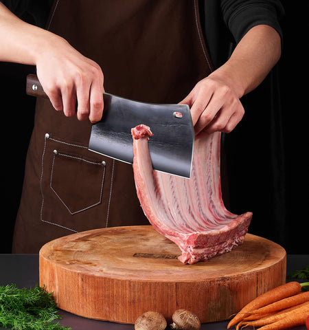 ENOKING cuchillo para cocina con acero alto carbono inoxidable y alta durabilidad
