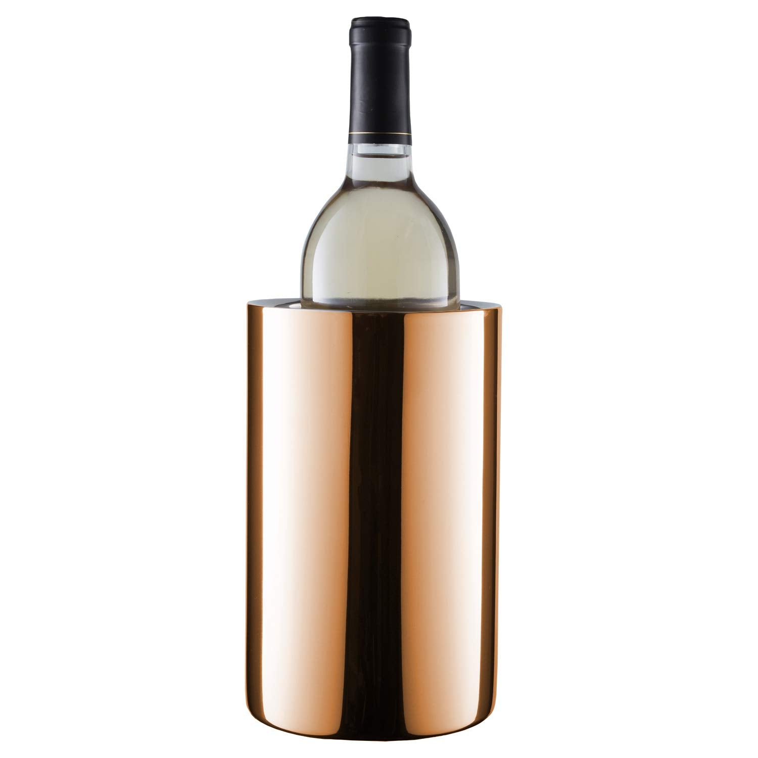Enoluxe enfriador de vino cobre: mantiene fría la botella con estilo.