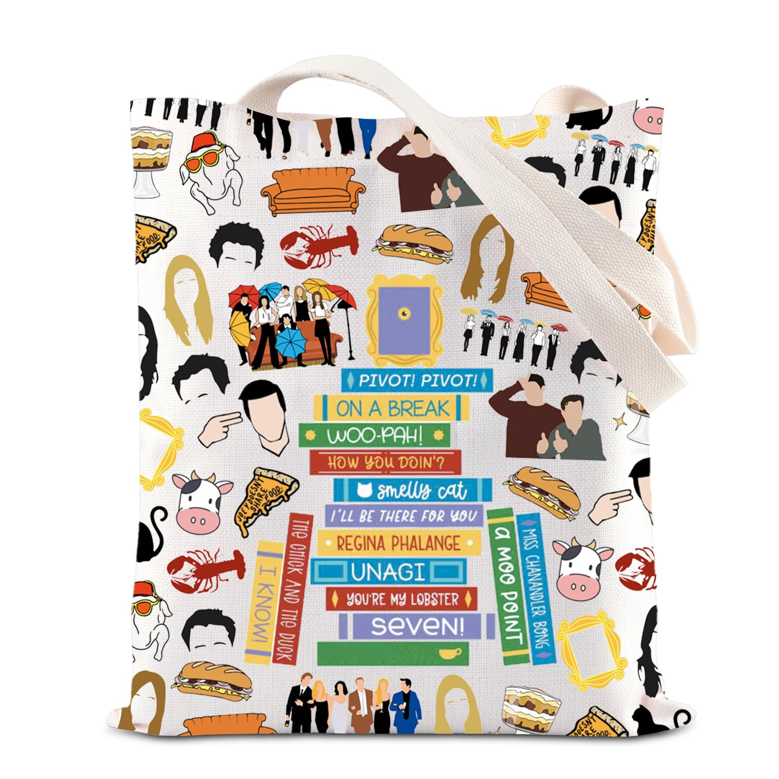 Bolsa tote ENSIANTH inspirada en serie TV con diseño frontal doble para uso diario.