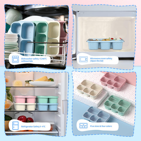 Enstphjoy Bento: apto para microondas, congelador y lavavajillas.