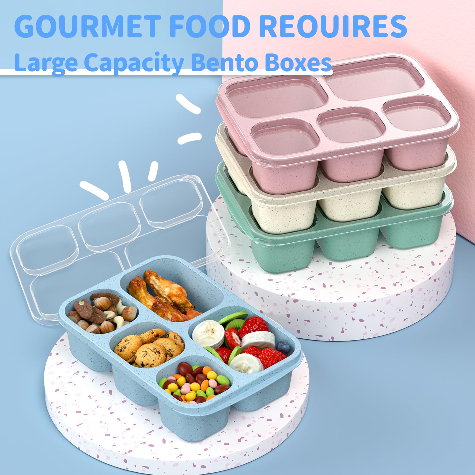 Enstphjoy Bento: diseño ligero y apilable para ahorrar espacio.