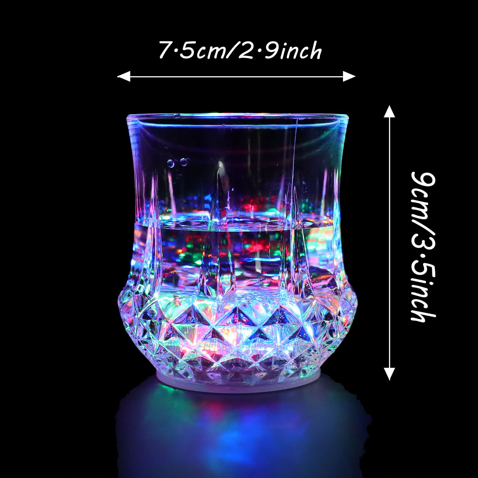 Vaso LED ENUOLI ideal para cócteles y bebidas.