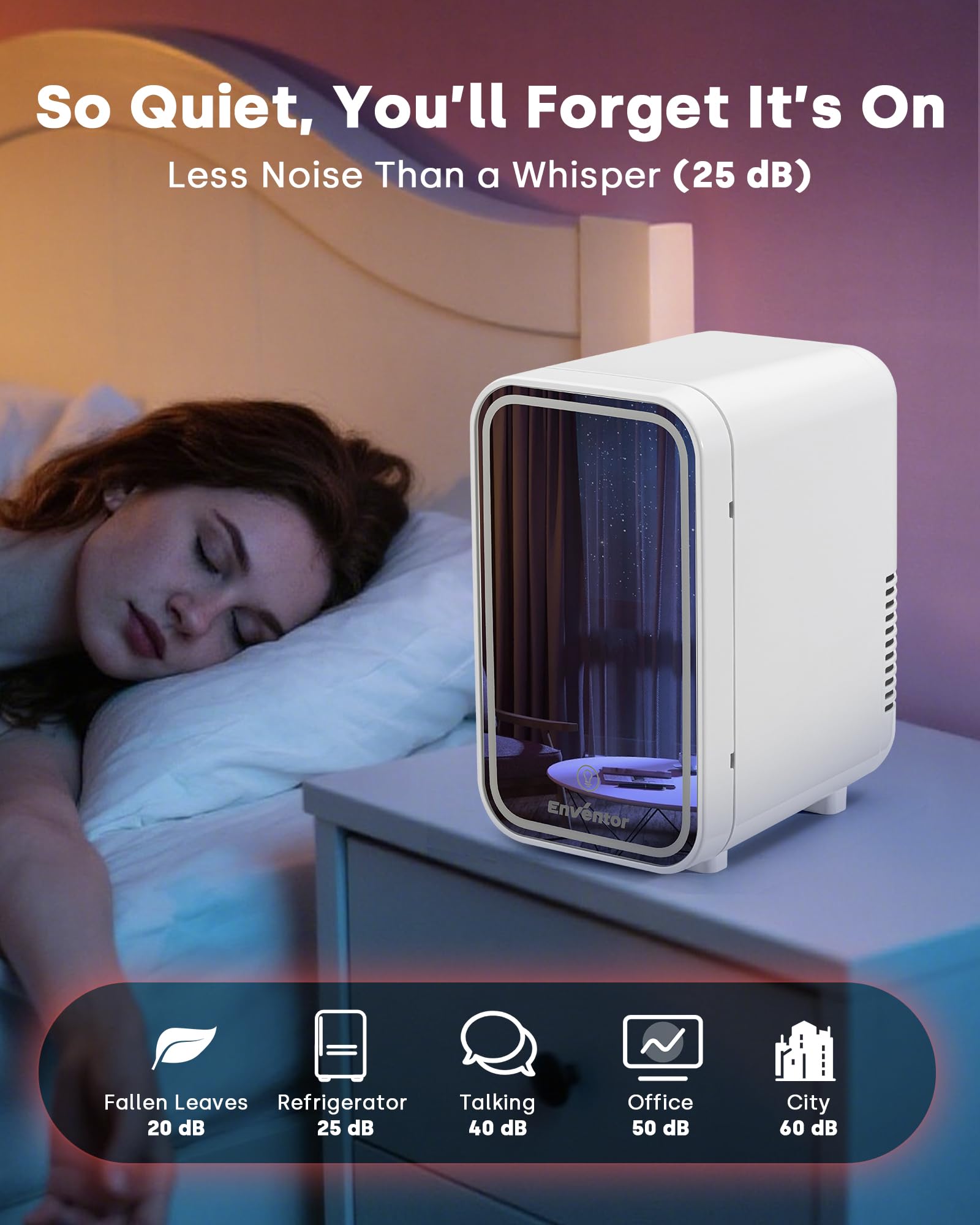 Enventor minirefrigerador compacto para dormitorio y rutina de belleza