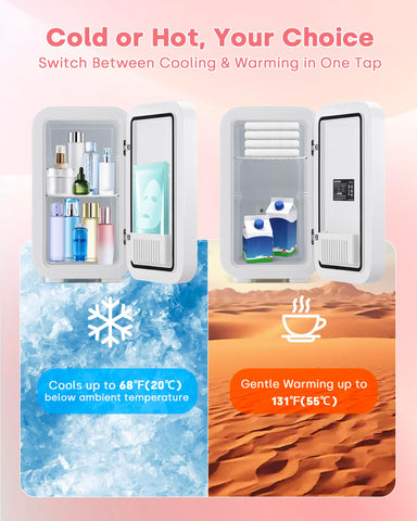 Enventor minirefrigerador portátil con cables AC y DC para casa o coche