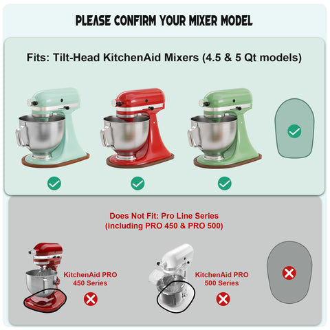 ENVTEK Deslizador de pino para KitchenAid 5 qt, estabilidad al mover.