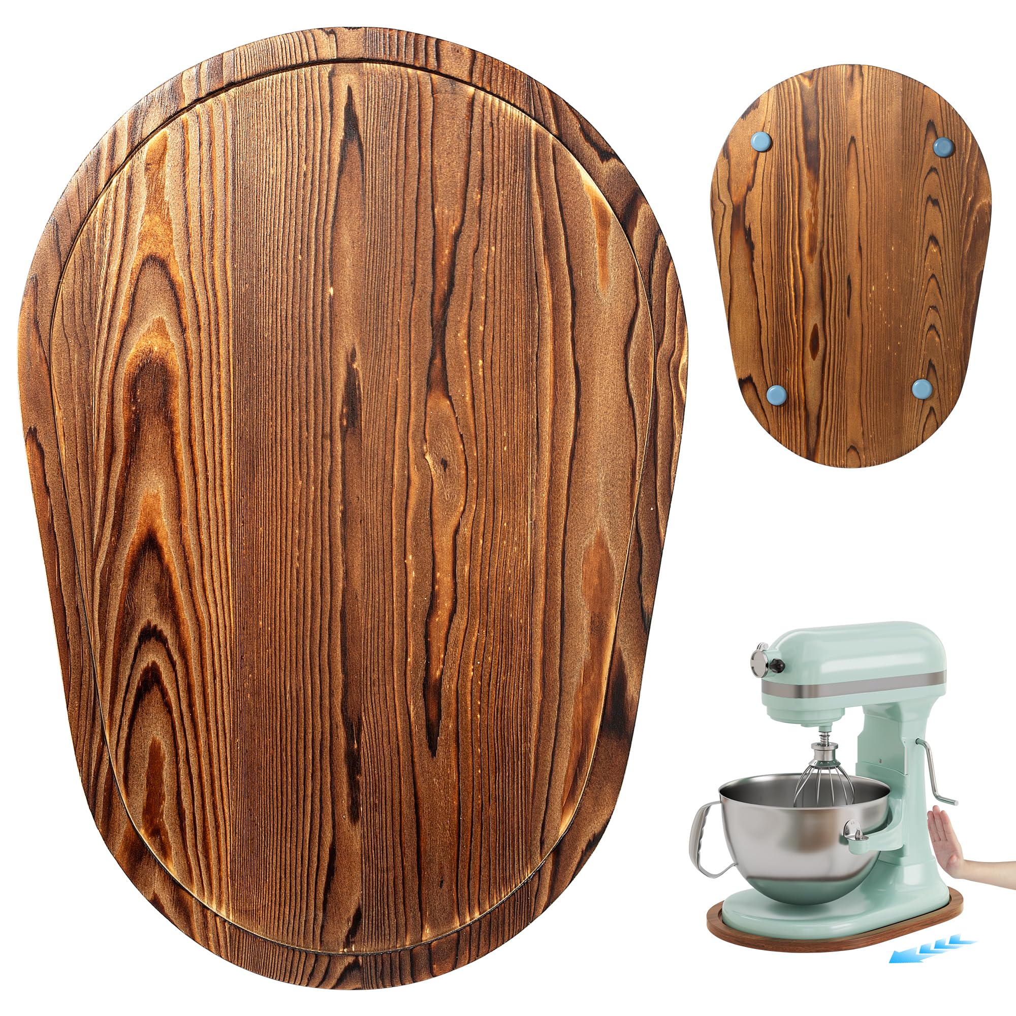 ENVTEK deslizador de pino: base estable para KitchenAid 5-8 Qt.