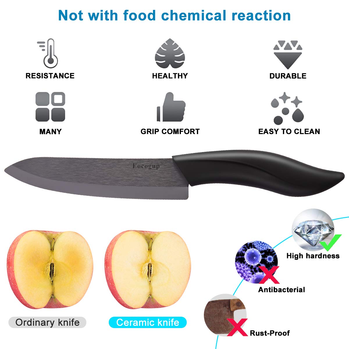 Cuchillo utilidad de 5 pulgadas Eocogup, versátil para preparar ingredientes