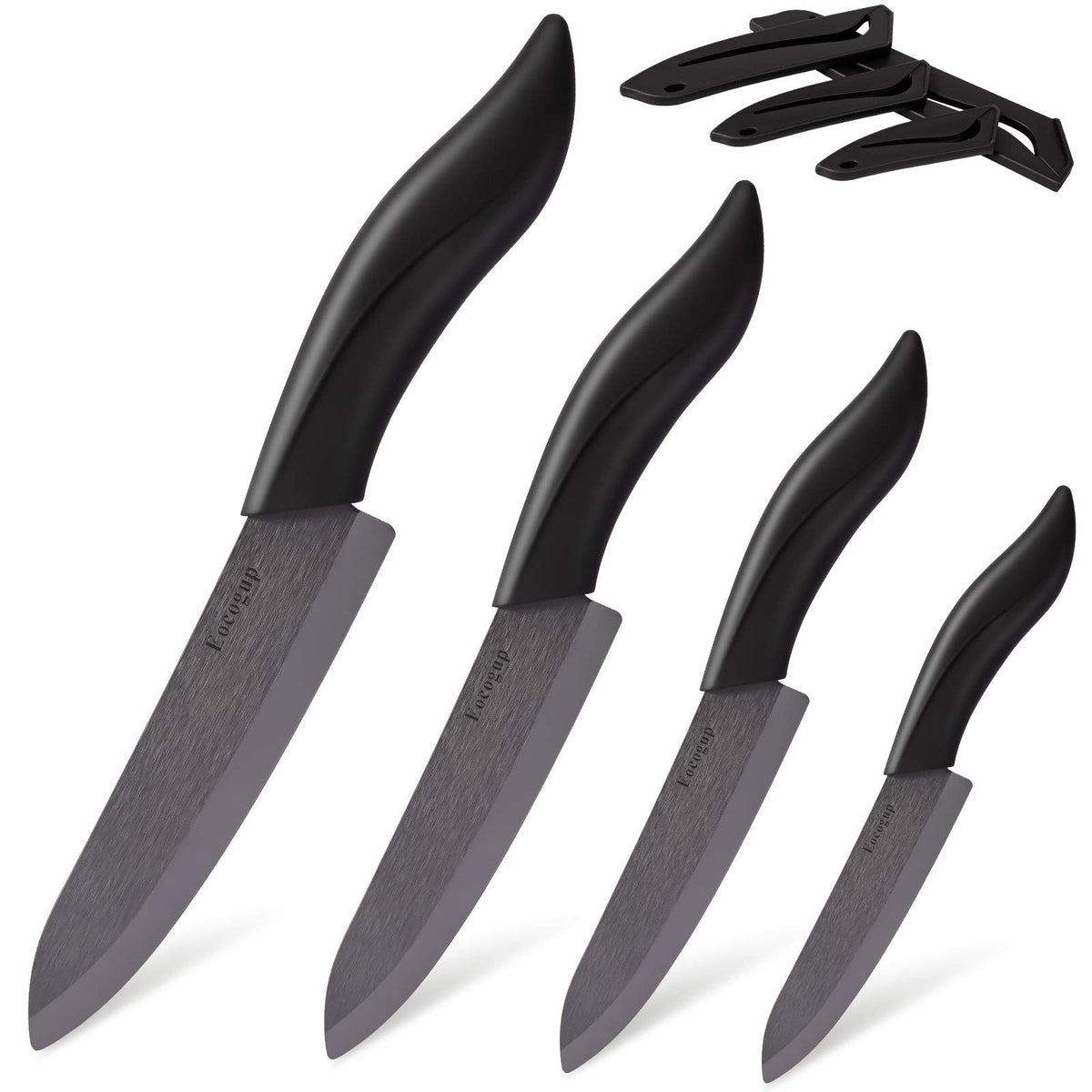 Set de cuchillos cerámicos Eocogup con funda para almacenamiento seguro