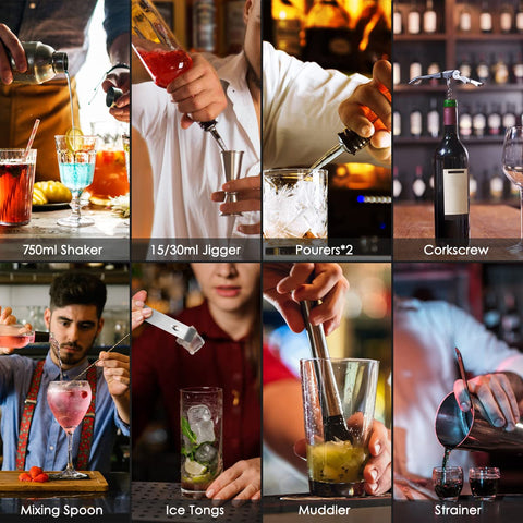 Eocolz Bartender Kit pinzas para hielo para servir.