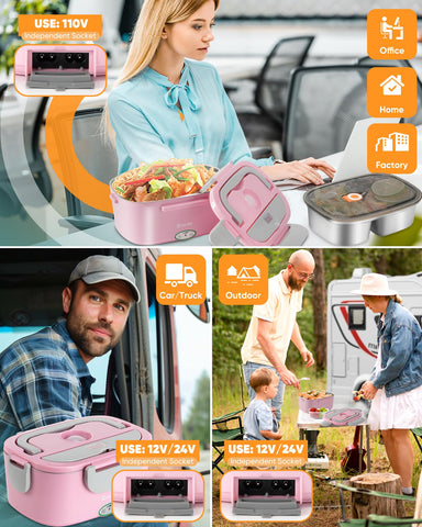 Eocolz lonchera-doble-contenedor-1-5l separa comidas para mantener sabores.