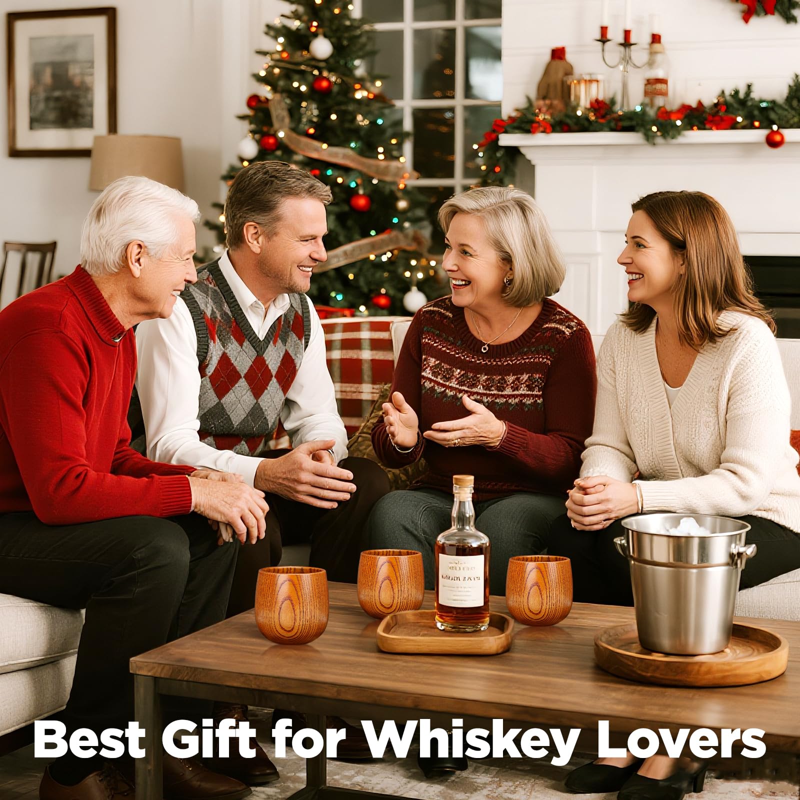 Conjunto whisky madera EOHASA, regalo ideal para amantes del bourbon