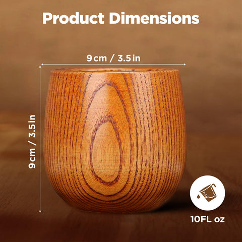 Vaso whisky madera ergonómico EOHASA para sorbos cómodos