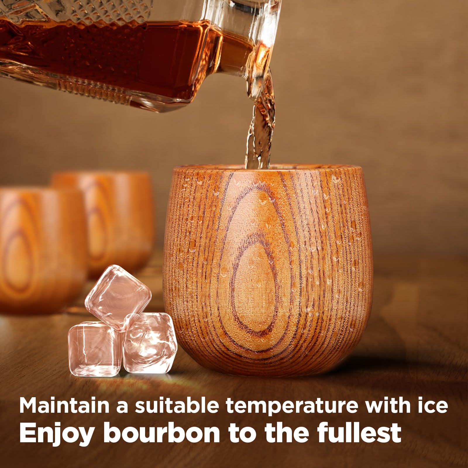 Vaso EOHASA whisky madera detalles artesanales para brindis