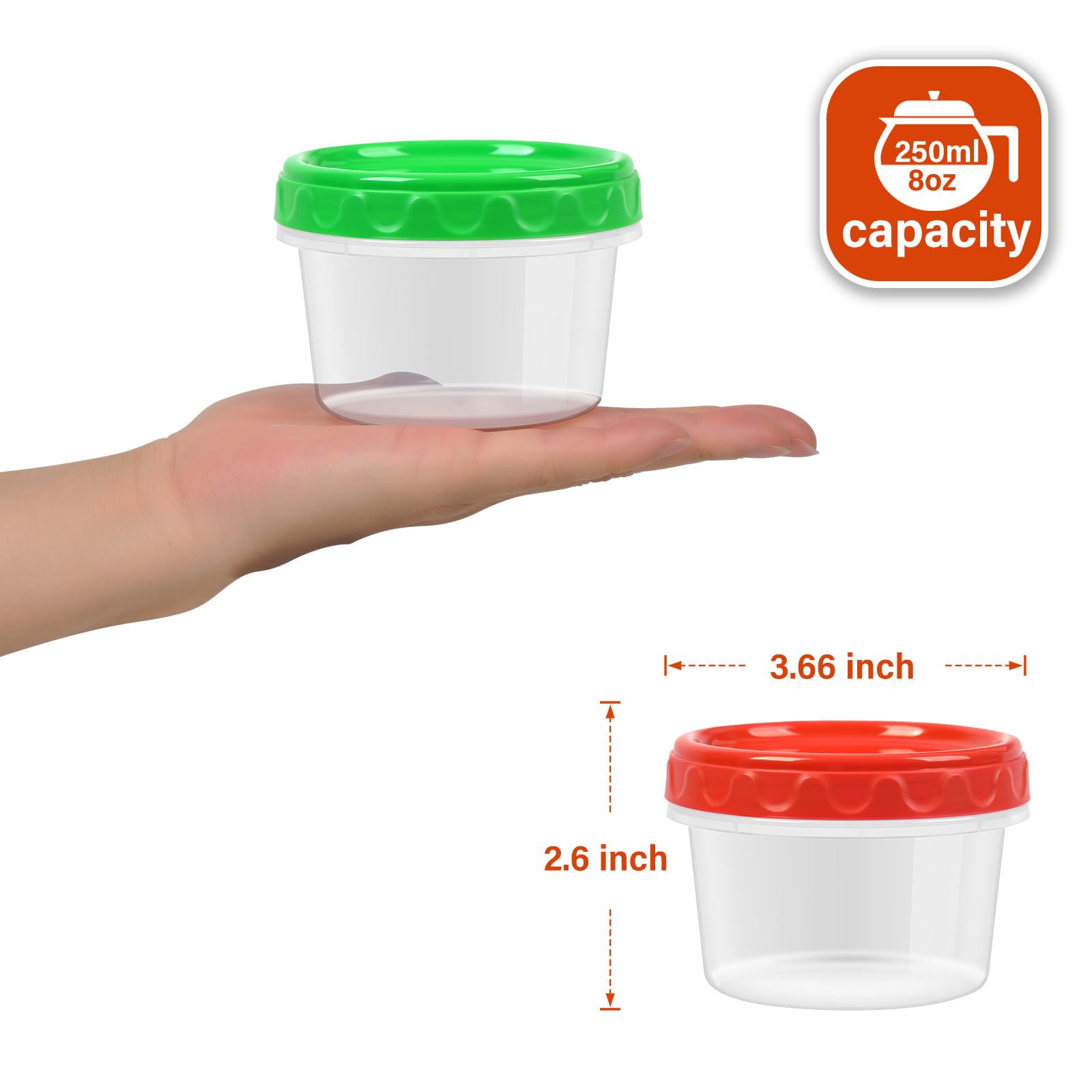 Contenedor EONJOE de una taza para porciones, ideal para planificar comidas.
