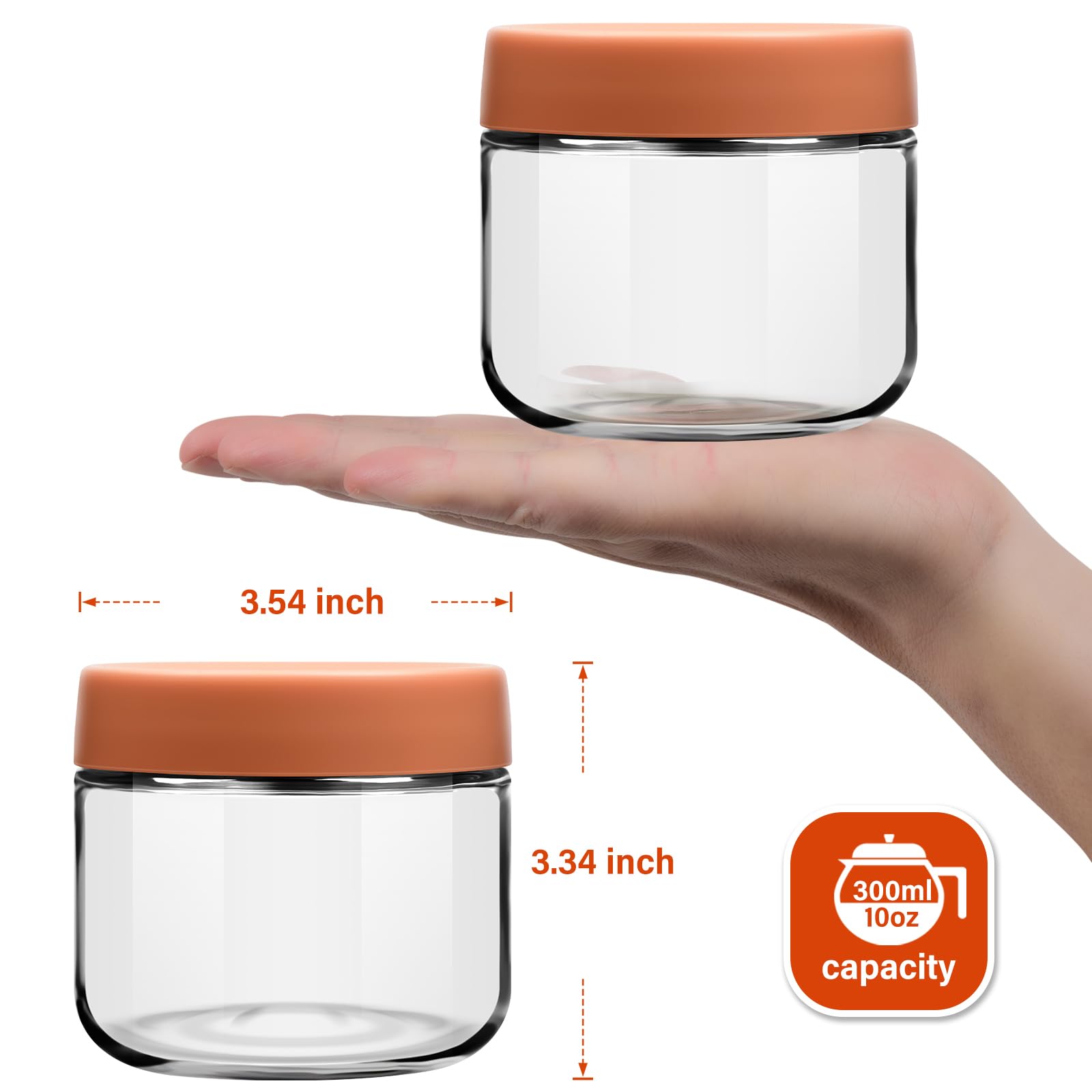 Jarra EONJOE de vidrio para almacenamiento compacto y ordenado