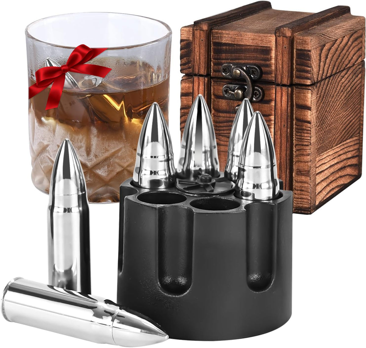 Piedras whisky EooCoo, conjunto de 6 piezas para enfriar sin diluir