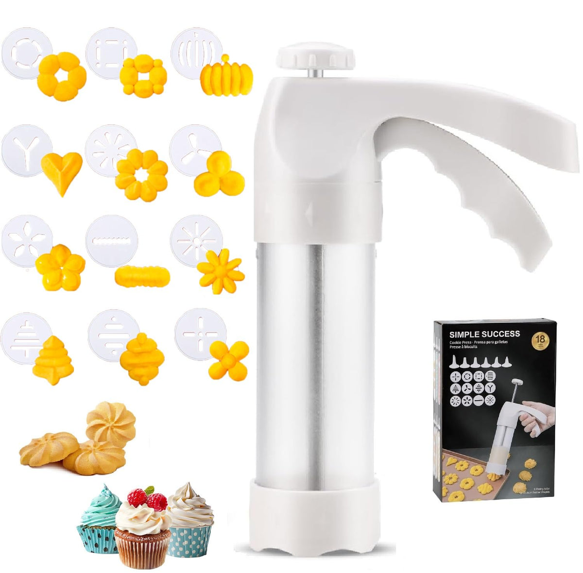 Prensa de galletas EooUooIP con kit completo para hornear festivos