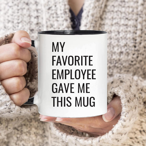 Taza WOHR de Eooasiy lista para regalo en entorno de oficina.