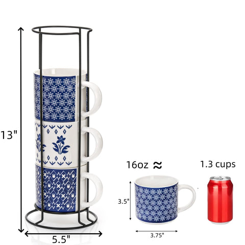 Rack de metal de Eorbow sostiene las tazas con estabilidad.
