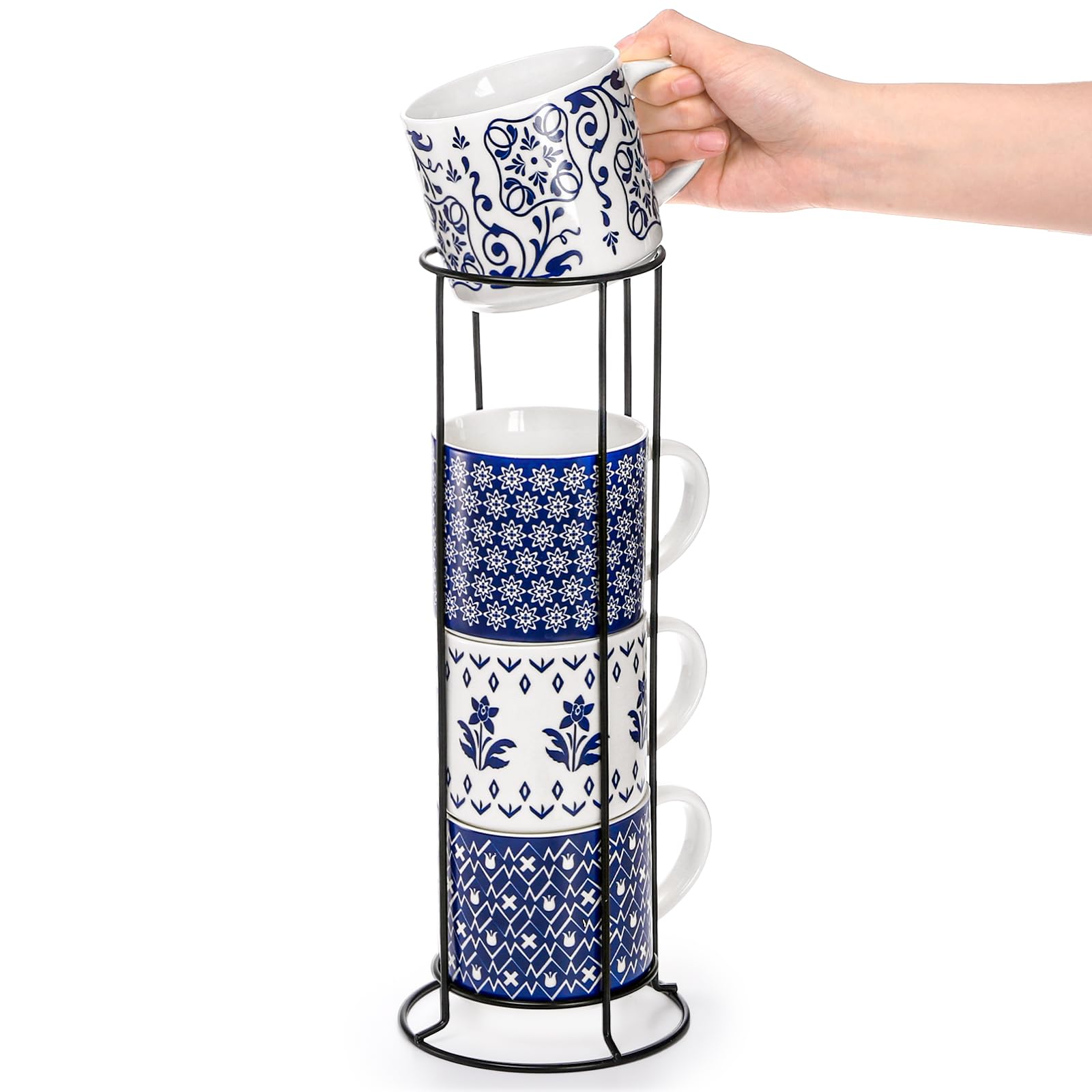 Tazas cerámicas Eorbow aptas para microondas, horno y congelador.