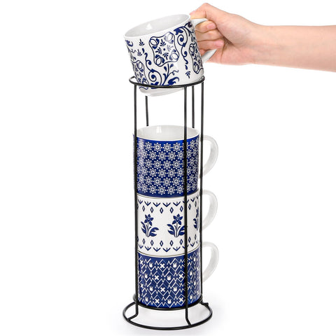 Tazas cerámicas Eorbow aptas para microondas, horno y congelador.