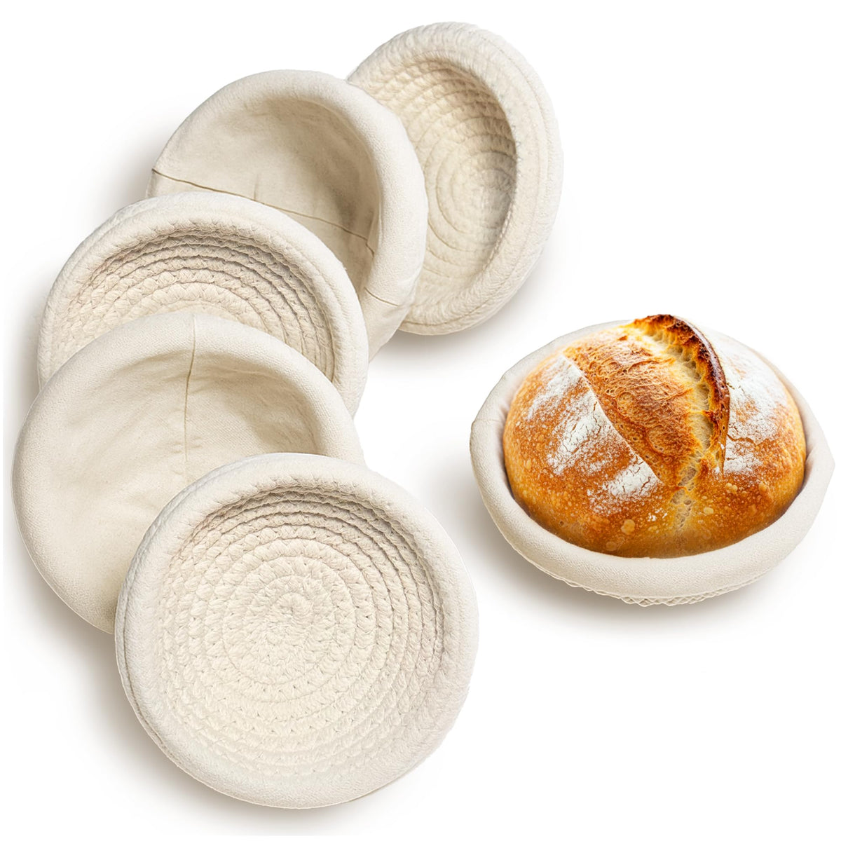 Eosify canasta mini de 5,5 pulgadas para panes crujientes