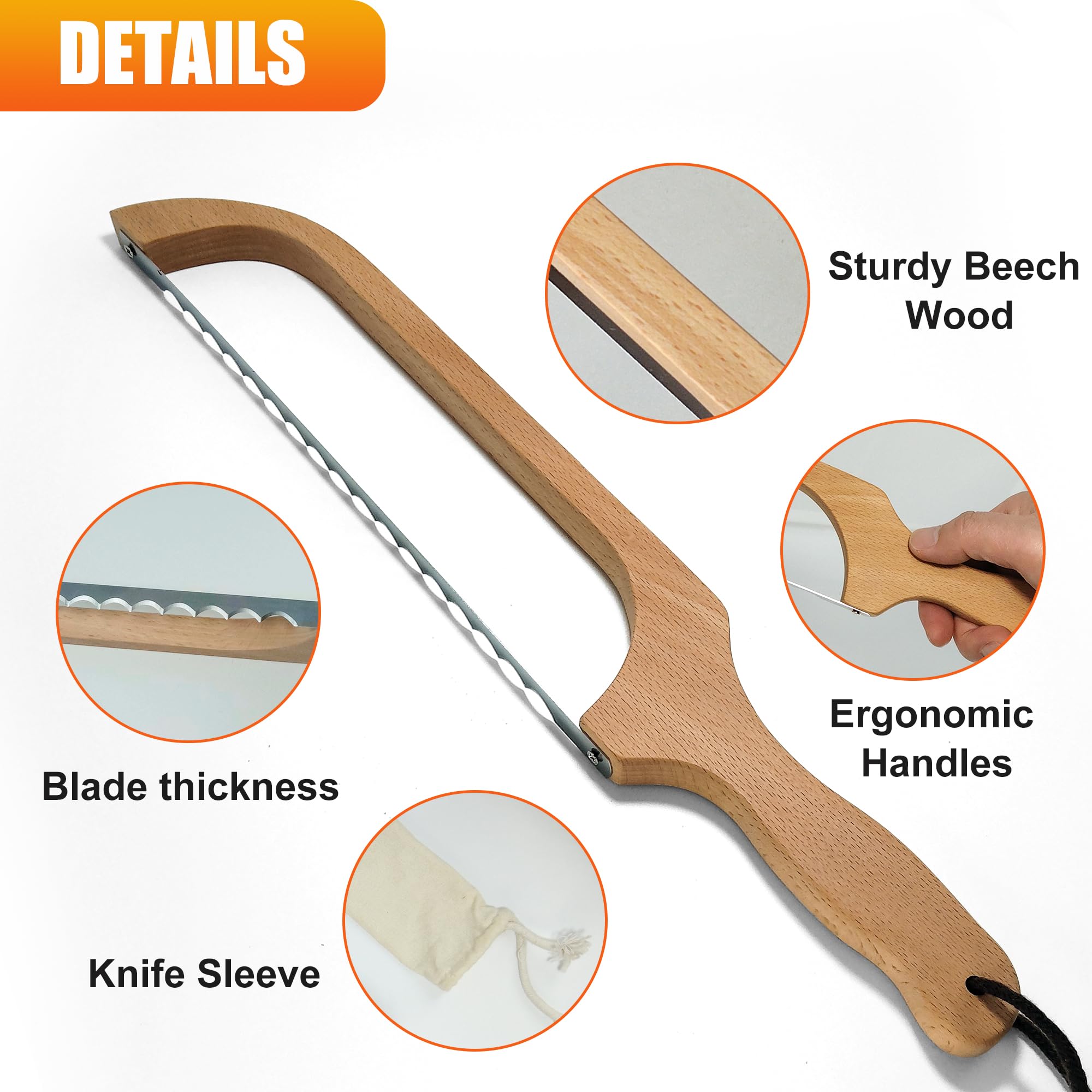 Regalo ideal para panaderos: cuchillo pan Eoufore de calidad.
