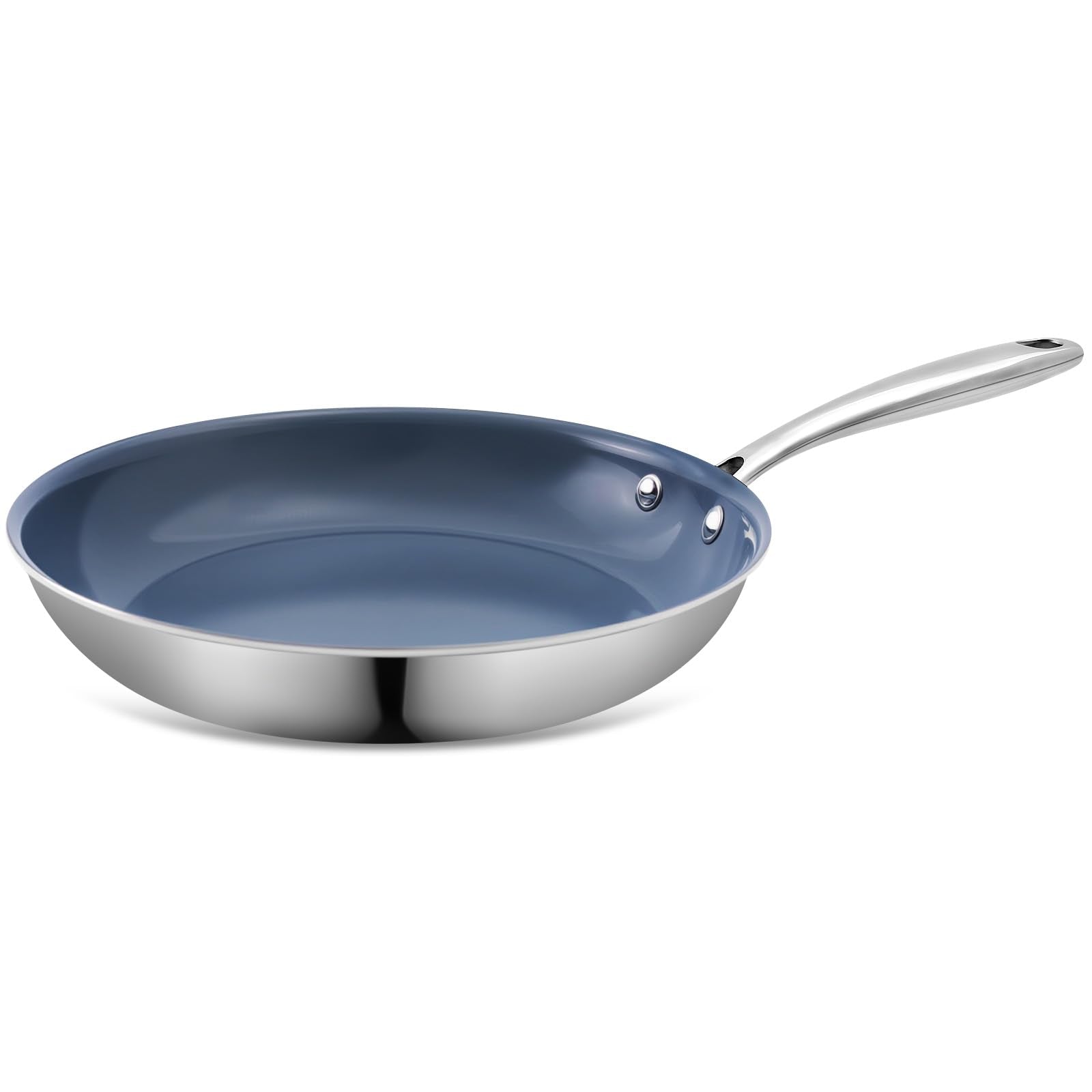 Sartén Ephaclad de 8 pulgadas con cerámica antiadherente para cocinar sin aceite.