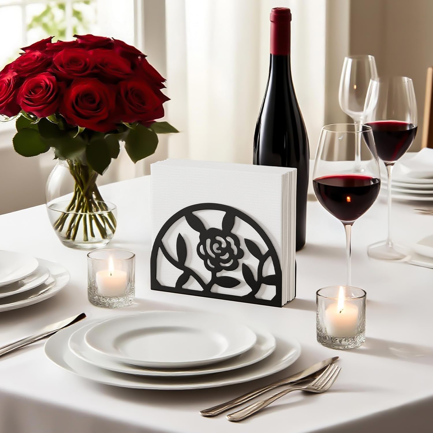 Epicano porta-servilletas para uso interior y exterior en eventos.