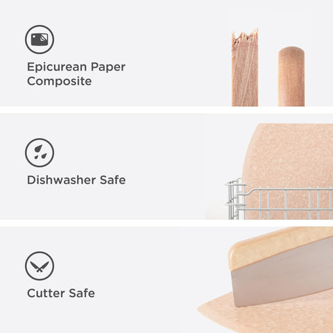 Epicurean paleta 21x14 natural, uso reverso para cortar y servir