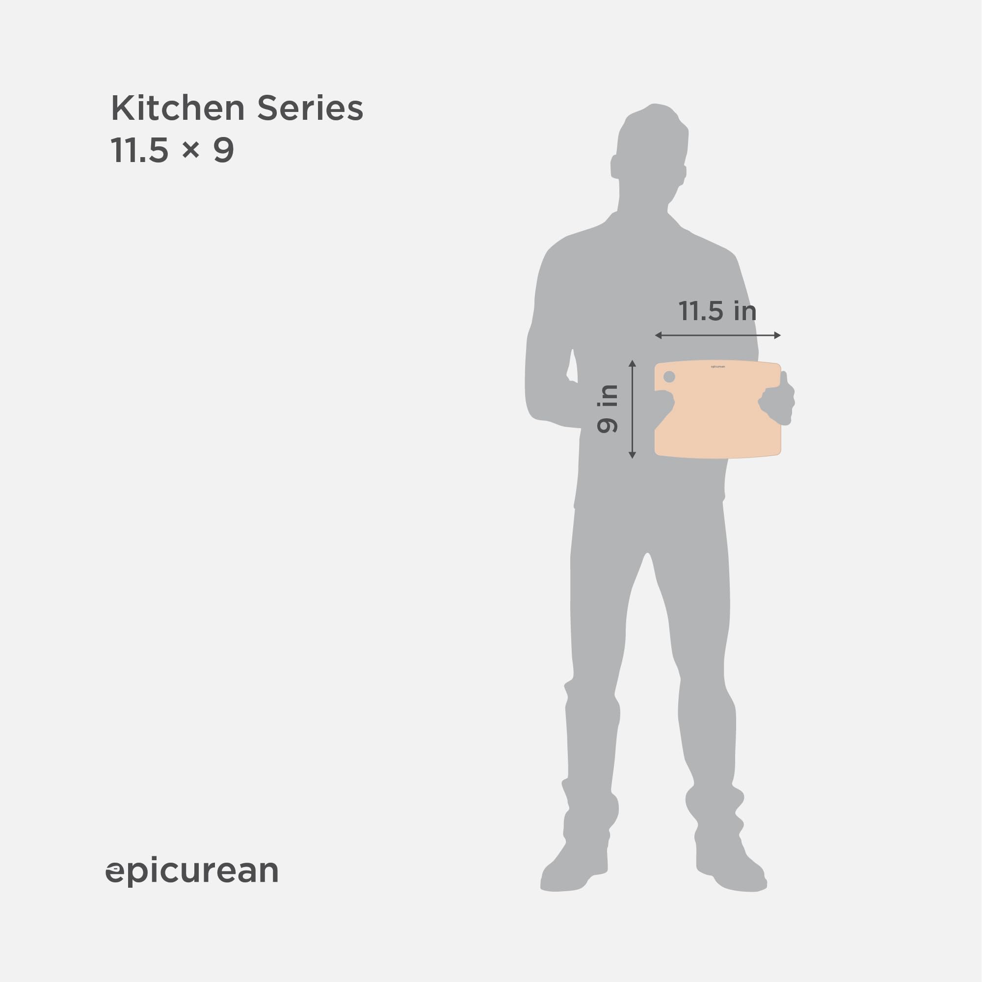 Tabla Epicurean resiste calor hasta 350 °F, útil como soporte caliente.