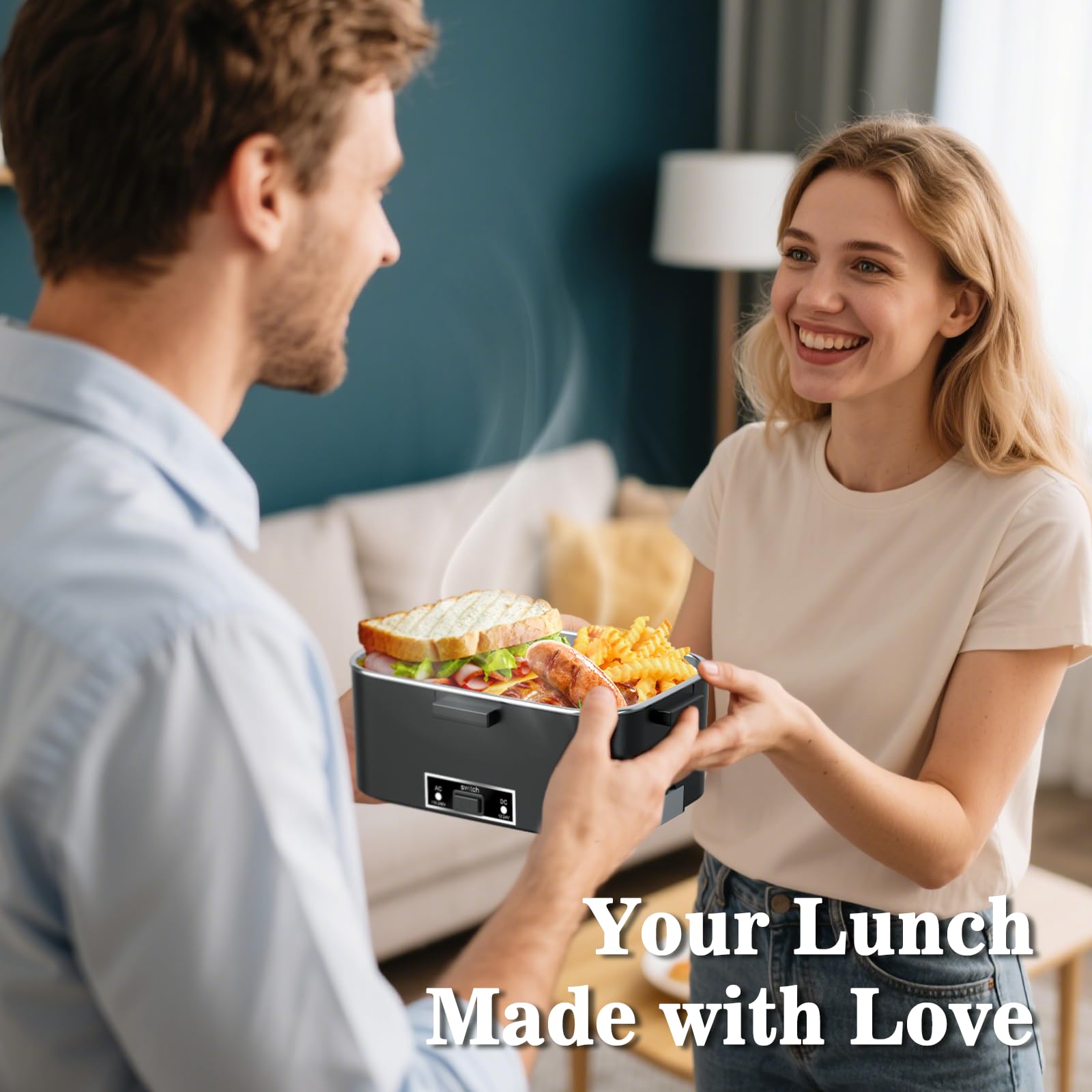 Epinovo lunch box eléctrico 100W para calentar comida rápidamente.