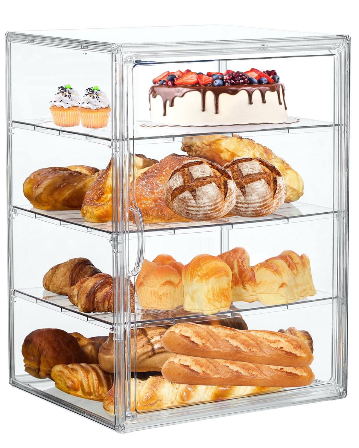 Caja EPSUNORISE pan cristal cocina, mantiene el pan fresco y visible.