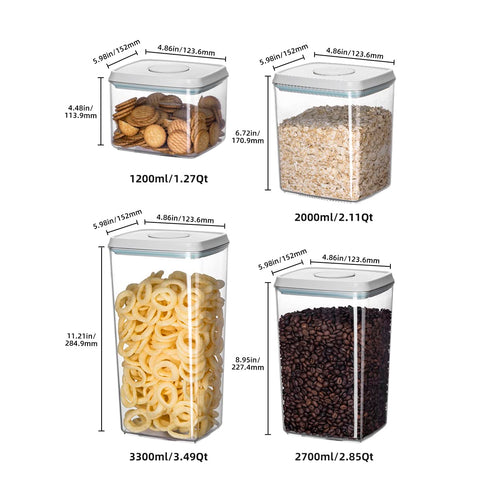 EQI solución de almacenamiento para cereal, snacks y más en la cocina.
