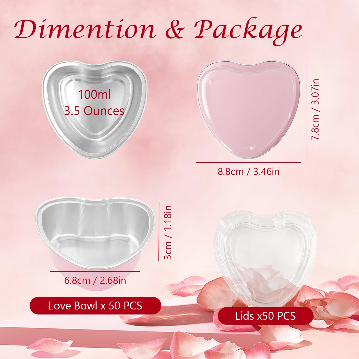 EQUNROY molde aluminio rosa para hornear, práctico y desechable