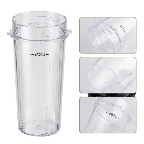 Conjunto de 2 tazas de 16 oz con tapas para porciones.