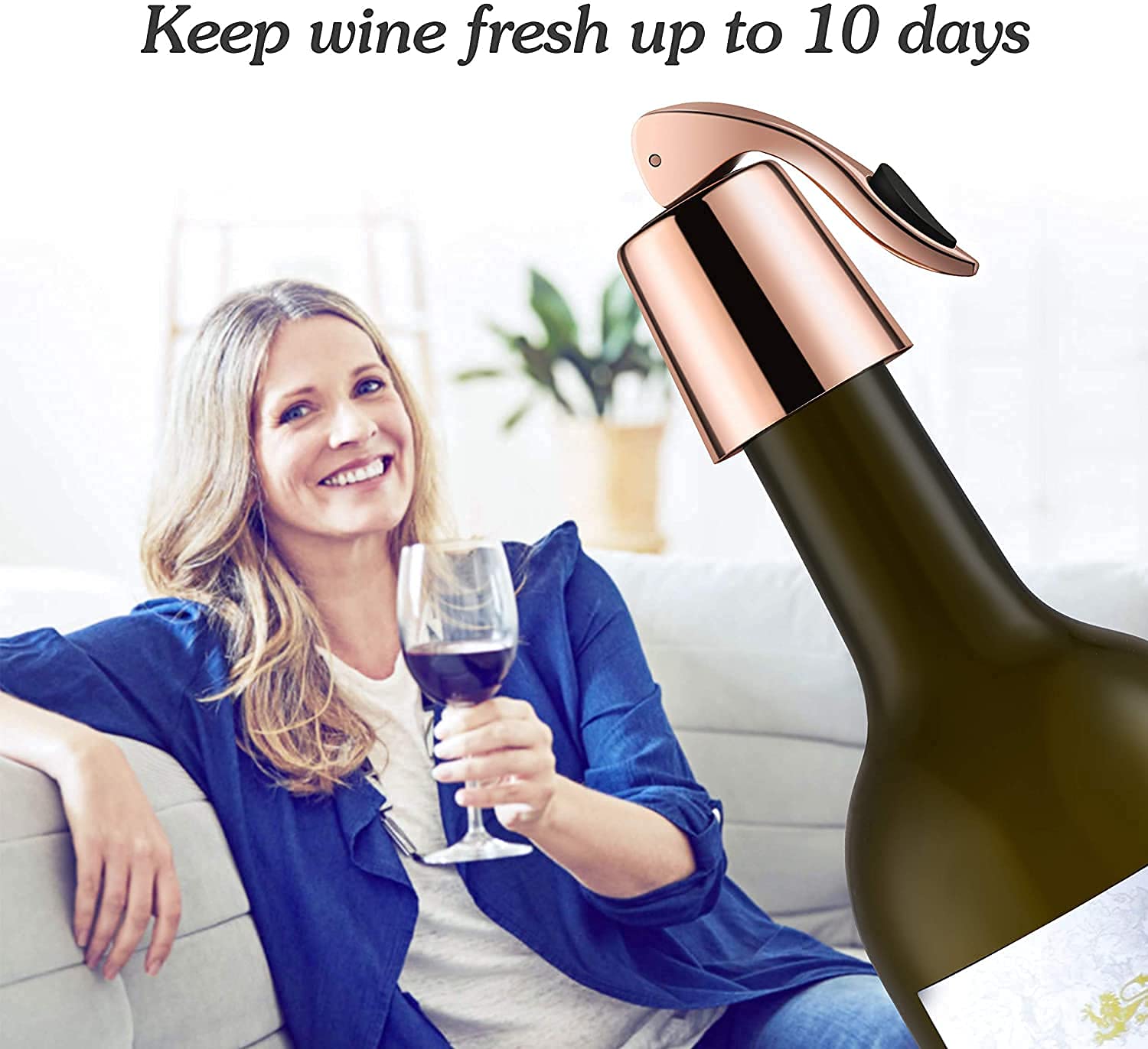 ERHIRY set de dos, uso sencillo para tapar y conservar vino.