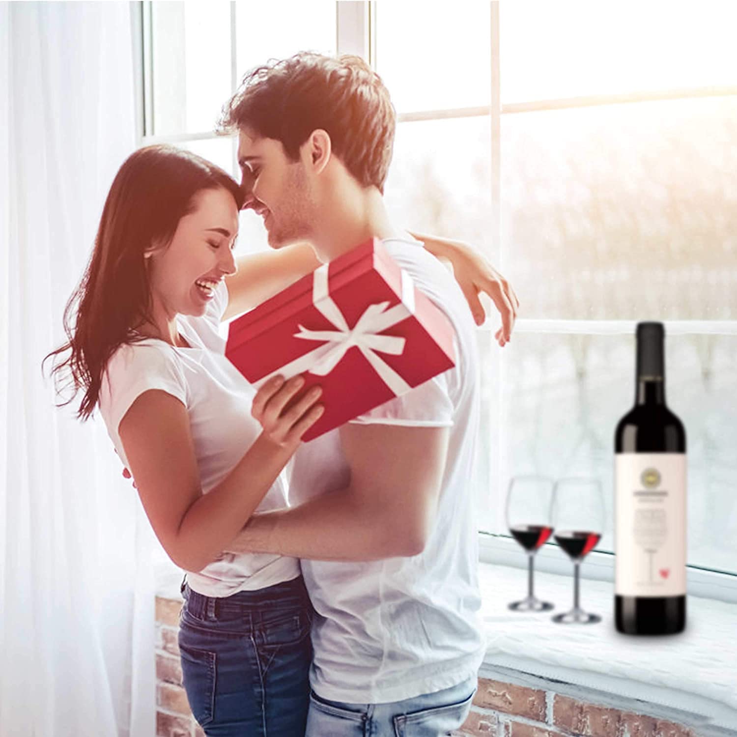 ERHIRY set de dos tapones, ideal para regalo o almacenamiento de vino.