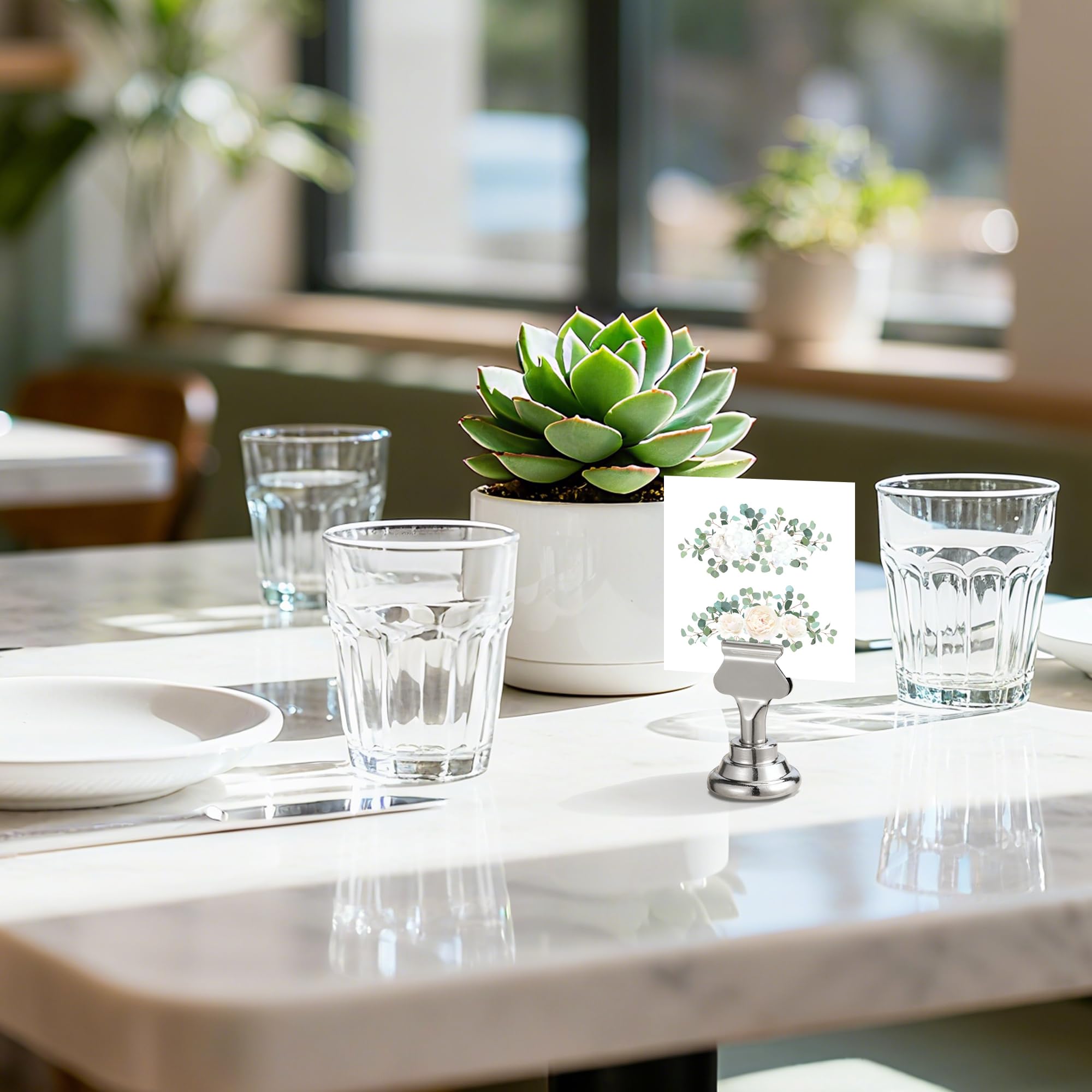 ERYTLLY set de 16 porta-placas para mesa, solución lista para eventos